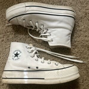 White Platform Converse